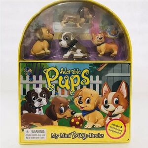 Adorable Pups My Mini Busy Book with 4 Pup Figurines And  Play Board